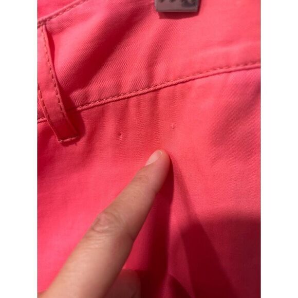 Lafayette 148 Cropped Coral Pink Pants Size 12 Spandex Stretch Barbie Core - Picture 10 of 13